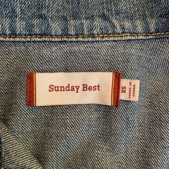 Aritzia Sunday Best Embroidered Jean Jacket - Picture 9 of 12